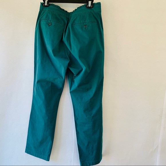 J.Crew Chino Green Ruffle Waist #G2756 8 Tall - Picture 2 of 6